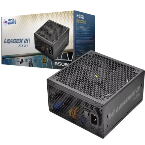 блок питания 850 Ватт/ Power Supply Super Flower Leadex III Gold, 850W, ATX 3.1, 140mm, 8xSATA, 3xPCI-E(6+2), 1x12VHPWR(12+4), APFC, 80+ Gold, Full Modular фото 6