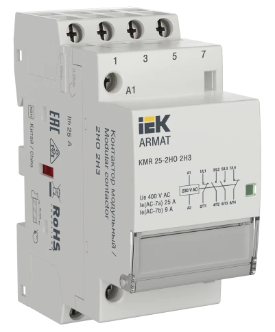 ARMAT Контактор модульный KMR 25А 230В AC 2НО 2НЗ IEK фото 1