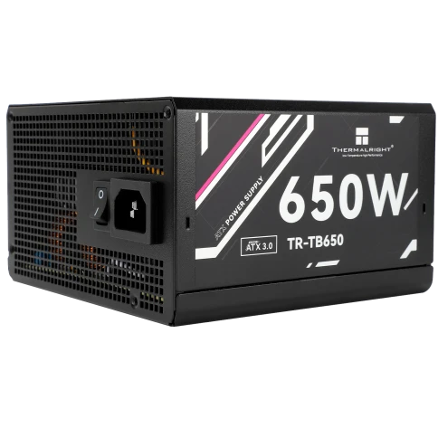 Блок питания 650W/ Power Supply Thermalright, 650W 80+ Bronze (ATX, 3.0, Full modular, 1x24(20+4)pin, 2xCPU 8(4+4)pin, 4xPCIe*2 8(6+2)pin, 3xSATA3, 3xMOLEX4pin, Active, 120x120mm, 150x140x86mm, APFC, black) фото 1