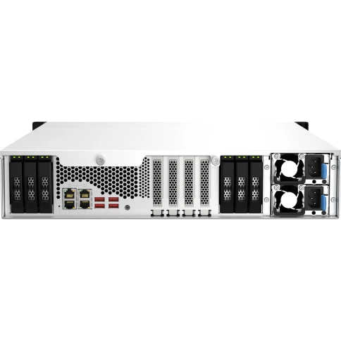 Сетевое хранилище без дисков/ ENTERPRISE QNAP TS-h1887XU-RP-E2336-32G QuTS hero NAS, Xeon E-2336 6C 12T 2.9-4.8GHz, 32 GB ECC DDR4 (2 x 16 GB) up to 128GB (4 x 32 GB), 18-bay (12 x 3.5-inch SATA + 6 x 2.5-inch SATA), 2x10 GbE, 2x2.5 GbE, 3xPCIe Slot (2 x фото 4