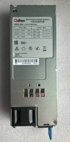 Блок питания серверный/ Server power supply Qdion Model U1A-D11600-DRB P/N:99MAD11600I1170311 CRPS 1U Module 1600W Efficiency 80 Plus Platinum, Gold Finger (option), Cable connector: C14 фото 3