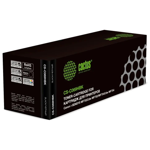 -/ Картридж лазерный Cactus CS-C069HBK 069H черный (7600стр.) для Canon i-SENSYS MF752Cdw MF752/MF754Cdw MF754 фото 1