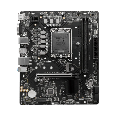 Материнская плата/ MB MSI INTEL H610 s1700, 2xDDR5(96GB), D-SUB/HDMI 1.4, 1xPCIe 4.0x16, 1xPCIe 3.0, 1xLAN, 4xSATA 6Gb/s, 1xM.2, 2xUSB 3.2, 4xUSB 2.0, 1xPS/2, mATX фото 3