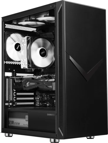 Корпус Accord 3501 черный ATX 8x120mm 5x140mm 2x200mm 2xUSB2.0 1xUSB3.0 audio bott PSU [ACC-3501] фото 7
