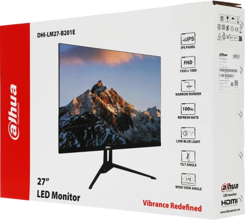 Монитор Dahua 27" DHI-LM27-B201E черный IPS LED 7ms 16:9 HDMI матовая 1000:1 300cd 178гр/178гр 1920x1080 100Hz VGA DP FHD 4.12кг фото 6