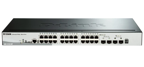 Сетевой коммутатор/ Gigabit Stackable SmartPro Switch with 24 10/100/1000Base-T PoE ports, 2 Gigabit SFP, 2 10G SFP+  ports фото 1