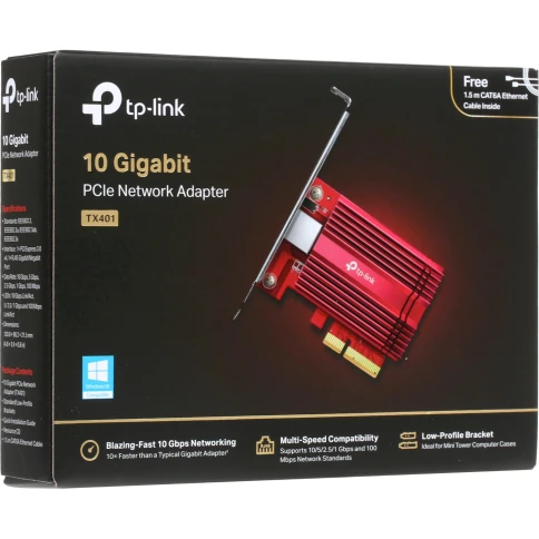 Сетевой адаптер/ 10 Gigabit PCI-E network adapter, 1 PCI Express 3.0 X4 interface, 1 100/1000/10000Mbps Ethernet port, come with Low-Profile and Full-Height Brackets фото 5