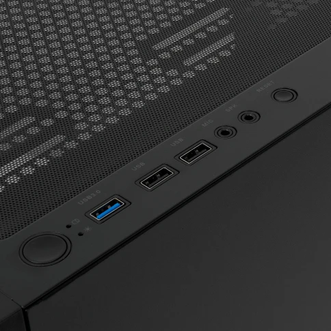 Корпус без блока питания/ Case HSPD M330, Mesh Mini-tower, Black, TG, 0.6 SPCC, 3x120mm ARGB (M11-120) mATX, mITX 175/330/160mm 2x2.5", 2x3.5", 4xPCI 1xUSB-A 3.0, 2xUSB-A1.0 365x216x405mm фото 8