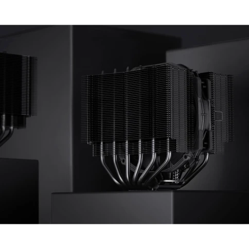 Кулер для процессора/ CPU Cooler Noctua NH-D15S chromax.black (167W, 4-pin PWM, 160mm, Al/Cu, 6x6mm, 1x150x140x25mm, 82.5CFM, 24.6dBA, 1500RPM, S: 1851/1700/1200/115X, AM5/AM4, Black) фото 5