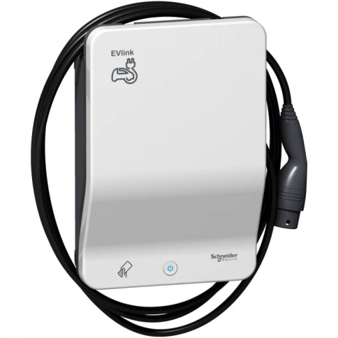 Интеллектуальная зарядная станция EVLINK 22 кВт с кабелем Type 2 и RFID фото 1
